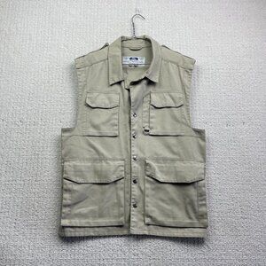 VTG 90s Tilley Safari Hunting Excursion Utility Vest Mens L Photography Canada